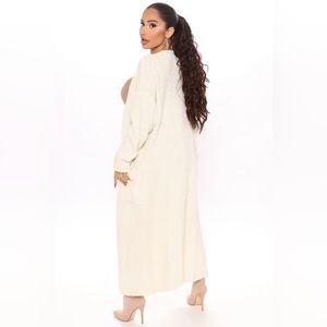 Cozy Long Cardigan Fashion Nova, SKIMS vibe, fuzzy, stretchy,